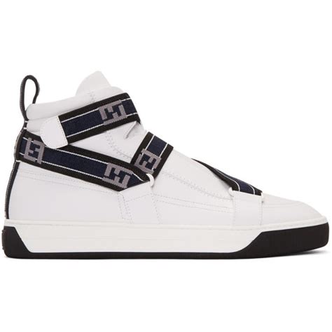 fendi white high top sneakers|fendi athletic sneakers.